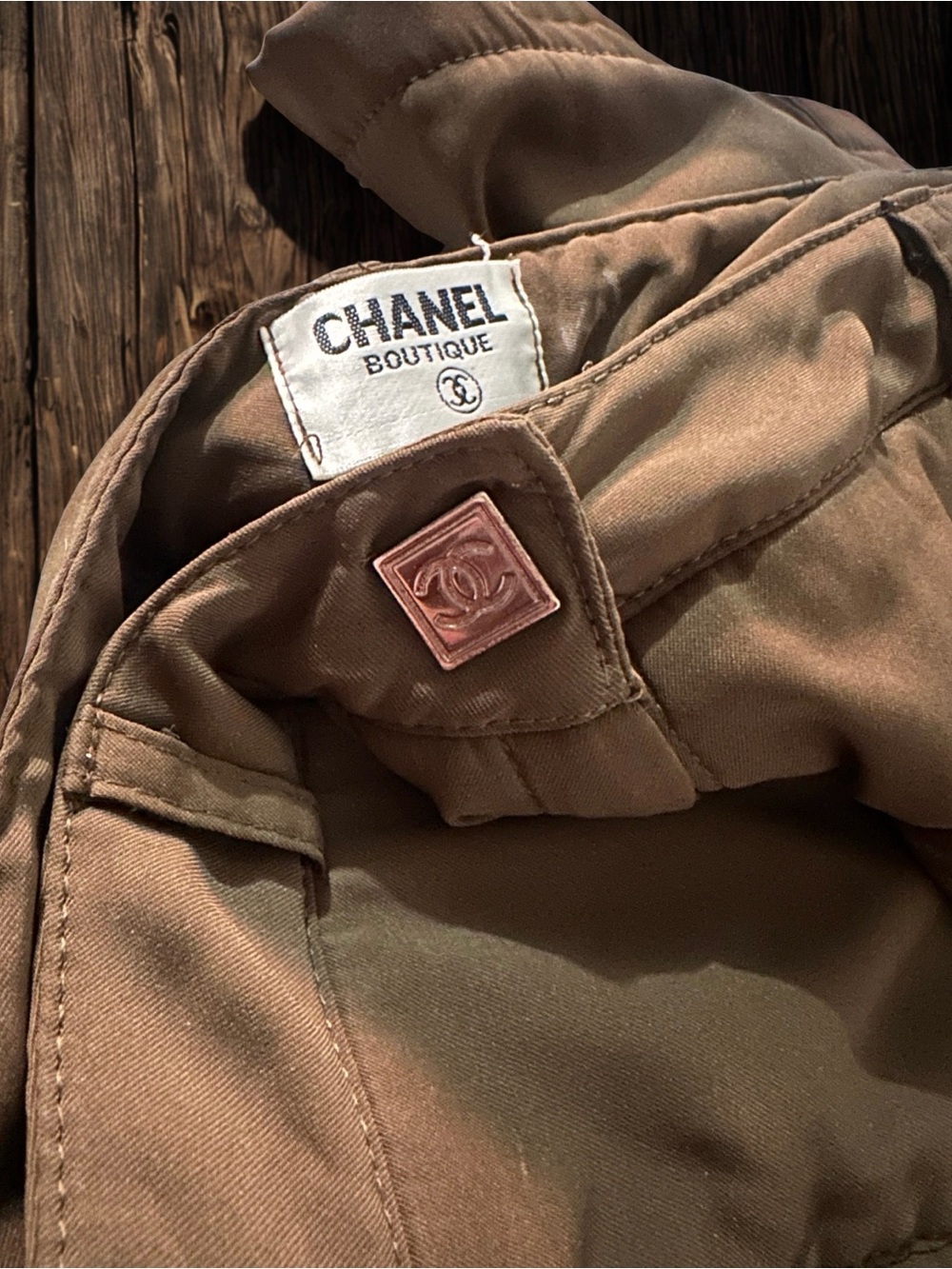 Parisian Double C Designer Boutique Women's Brown Trousers